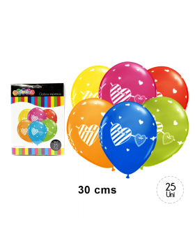 ST 10UN GLOBO BANNER CORAZON X25/100