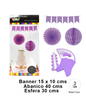 SET DECO LILA/120