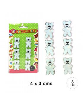 STICKERS MADERA BABY SHOWER OSITO/500