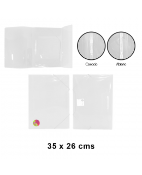 CARPETA ARCHIVO ELASTICO CLIP TRANSPARENTE /120