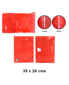 CARPETA ARCHIVO ELASTICO CON CLIP ROJO /120