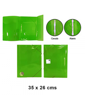 CARPETA ARCHIVO ELASTICO CON CLIP VERDE /120