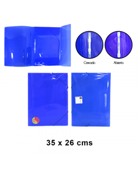 CARPETA ARCHIVO ELASTICO CON CLIP AZUL /120