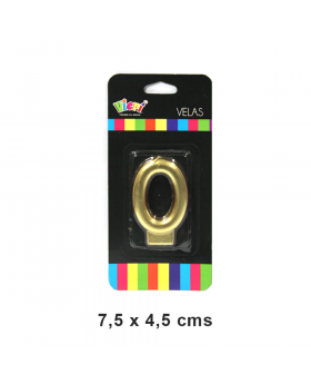 VELA NÚMERO #0 METAL ORO/240