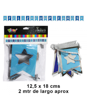 BANNER FELIZ CUMPLEAÑOS POLKA NIÑO 10UN/200