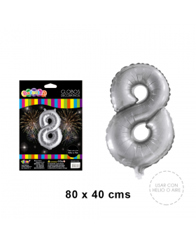 SILVER GLOBO METAL N 8/600