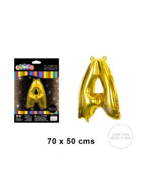 GLOBO METAL  LETRA A GOLDEN