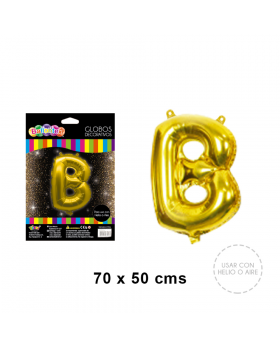 GLOBOS HELIO COLOR GOLD LETRA B/240