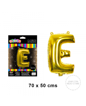 GLOBOS HELIO COLOR GOLD LETRA E/240