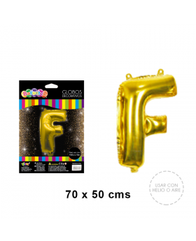 GLOBOS HELIO COLOR GOLD LETRA F/240