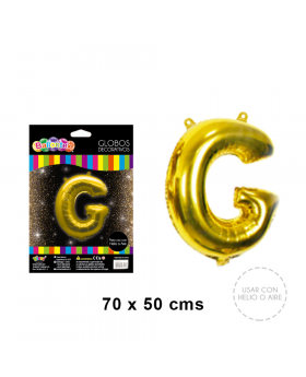 GLOBOS HELIO COLOR GOLD LETRA G/240