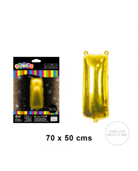 GLOBOS HELIO COLOR GOLD LETRA I/240