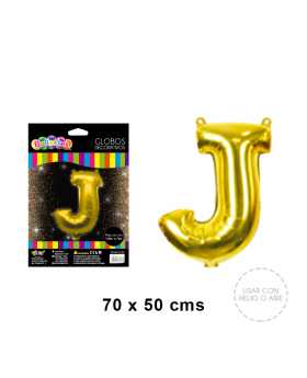 GLOBOS HELIO COLOR GOLD LETRA J/240