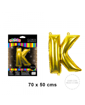GLOBOS HELIO COLOR GOLD LETRA K/240