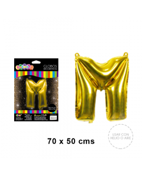 GLOBOS HELIO COLOR GOLD LETRA M/240