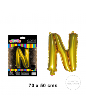 GLOBOS HELIO COLOR GOLD LETRA N/240