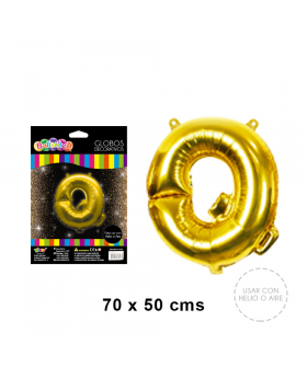 GOLD GLOBO METAL LETRA Q/120