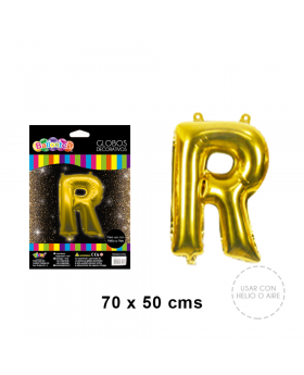 GLOBOS HELIO COLOR GOLD LETRA R/240