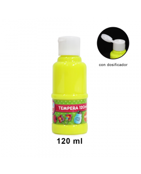 TEMPERA NEON AMARILLA 120ML/72