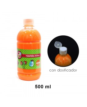 TEMPERA NEON NARANJO 500ML/24