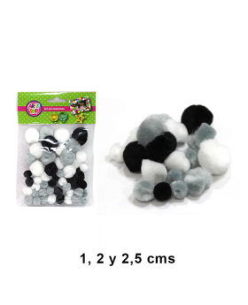 MIX POMPON MIX NEGRO/200