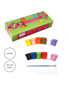 TEMPERA LAVABLE 18 ML CON PINCEL ST 12U /50