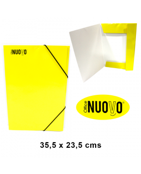 CARPETA CARTERA ELASTICO NUOVO AMARILLO /100