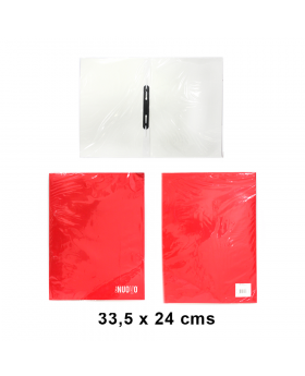 CARPETA PLASTIFICADA CON FASTENER ROJO /200