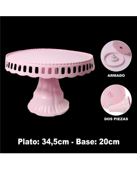 PEDESTAL CANDY BAR ROSADO GRANDE/36