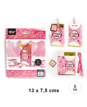 BOLSA CARTON CINTA BABYNIÑA ROSAGOLDEN SET6U /240