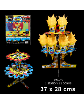 STAND CUPCAKE CONOS FORMAS COMIC/72