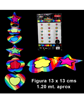 ST 3UN CORTINA DECO COLGANTE HAPPY COLOR/240