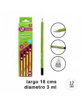 SET LAPIZ TRIANGULAR 6B CON DIP / 200