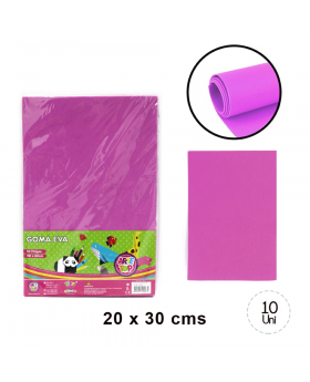 GOMA EVA LISA FUCSIA 20x30CM SET10U /100