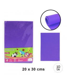 GOMA EVA LISA LILA 20x30CM SET10U /100