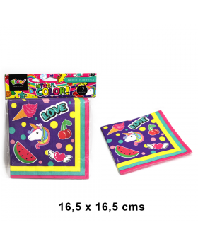 SERVILLETA UNICORNIO SET12U /200