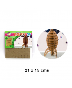 PUZLE ARMABLE 3D COHETE /100