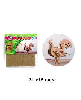 PUZLE ARMABLE 3D GALLO /100