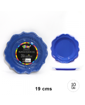 PLATO ROMANTIC AZUL 19CM SET10U /36
