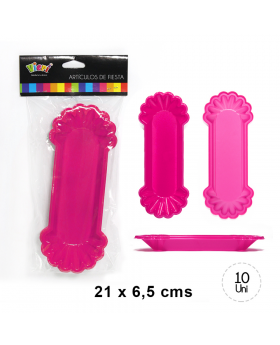 COMPLETEROS PLASTICO ROSADO OSCURO SET10U /24