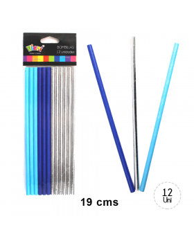 BOMBILLAS AZUL+PLATA+CELESTE/200
