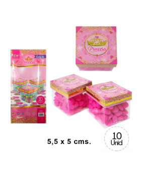 ST 10UN TAPA CAJA TRANSPARENTE PRINCESA GOLDEN/180