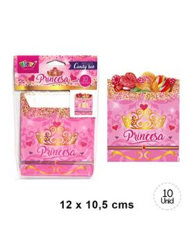 BOLSA PAPEL CUADRADA PRINCESA GOLDEN /504