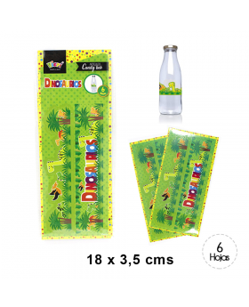 ETIQUETA BOTELLA VIDRIO 200 ML DINOSAURIO