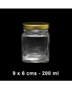 FRASCO VIDRIO CANDY STYLE TAPA METAL 200ML /105
