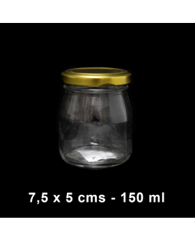 FRASCO VIDRIO CANDY STYLE TAPA METAL 150ML /120