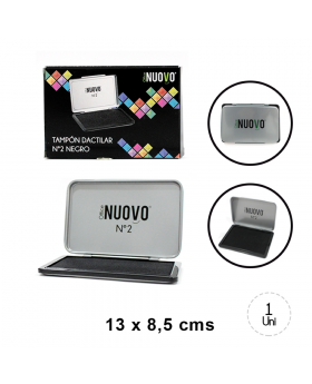 TAMPON DACTILAR NUOVO N°2 NEGRO /144