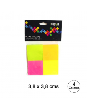 NOTAS ADHESIVAS 4PCS 38X38MM NUOVO/600