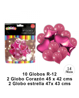SETGLOBOS CANDY FUXIA/240