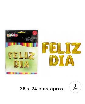 GLOBOS HELIO LETRAS FELIZ DIA/240